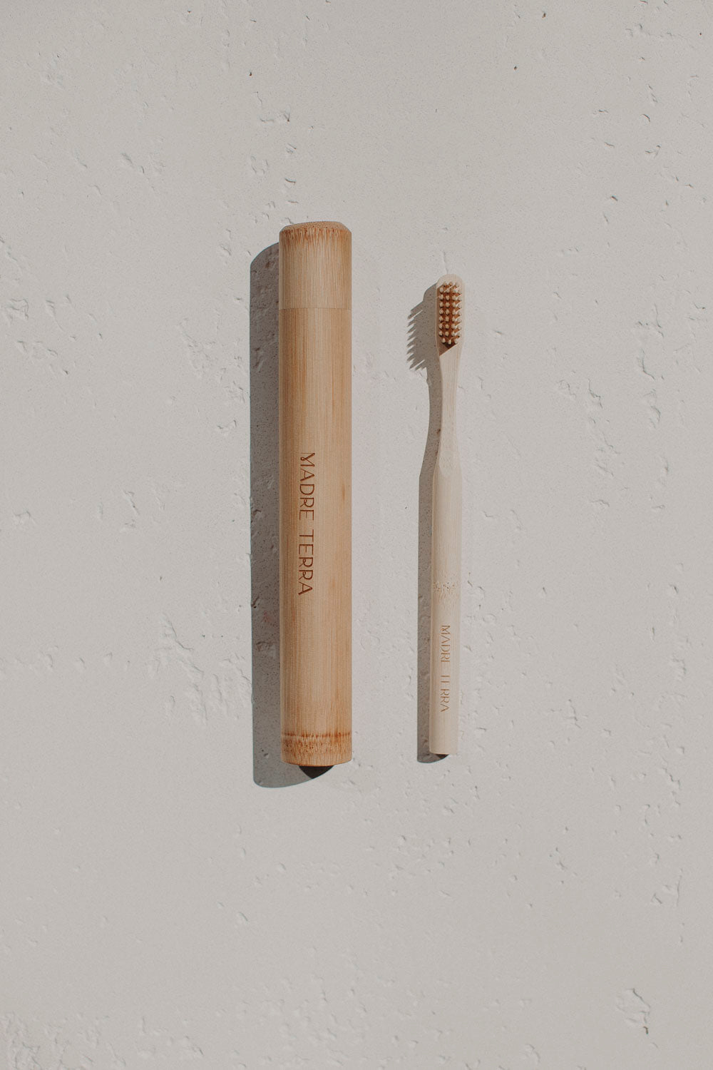 Toothbrush (Beige) and Toothbrush Travel Case Set