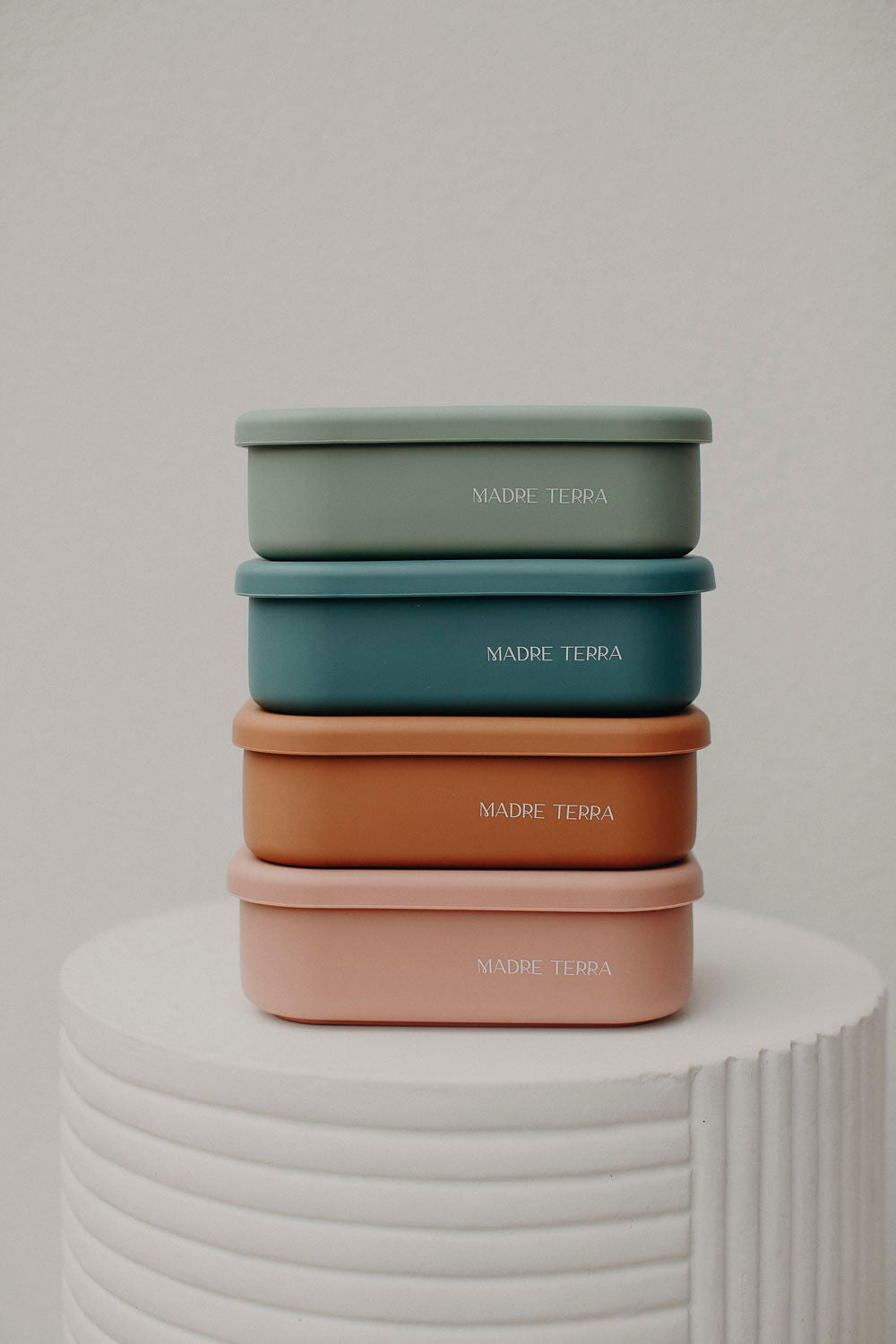 Silicone Lunch Box - 3 Compartments - Clay