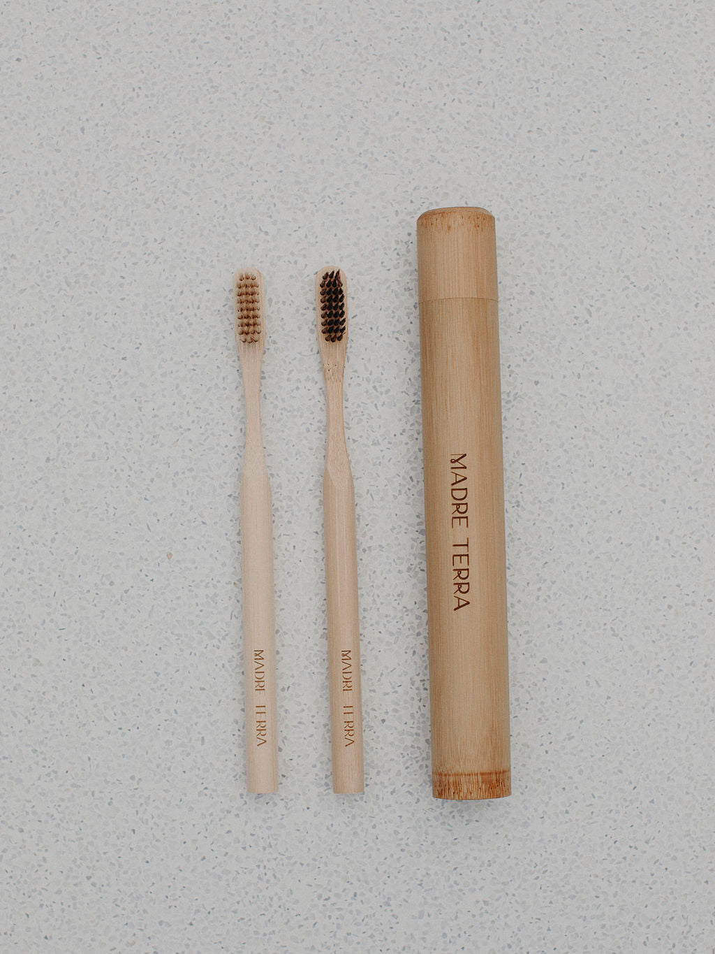 Bamboo Toothbrush 2 Pack - Beige & Brown