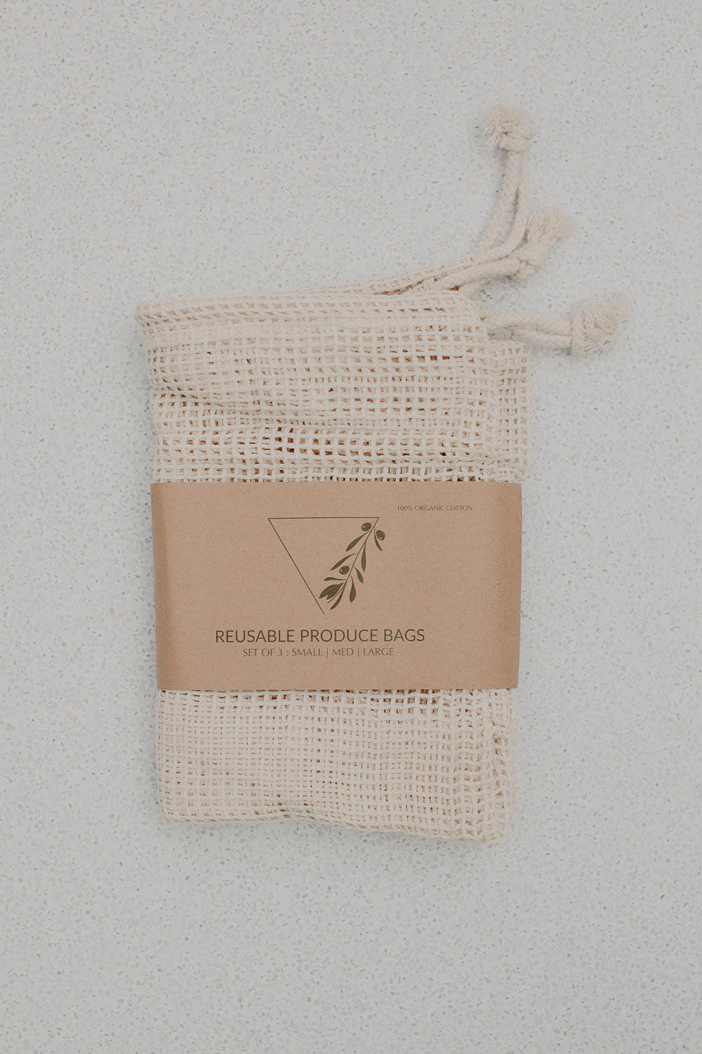 Mesh Produce Bags - Set of Three | Certified Organic Cotton