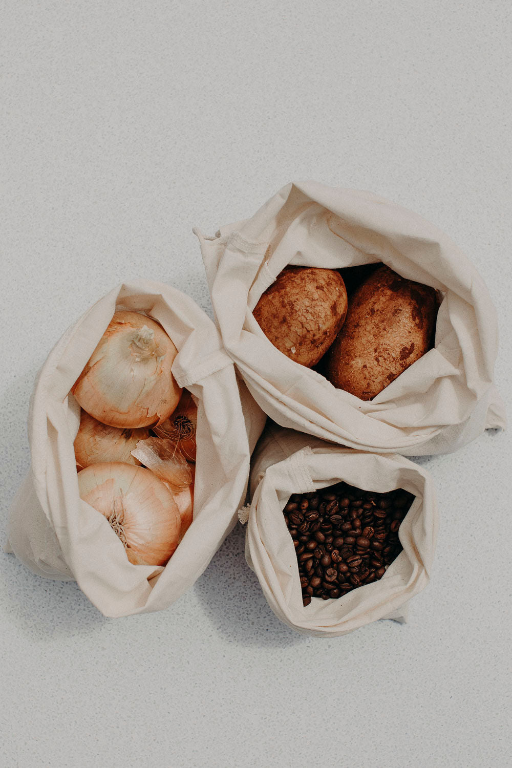 Produce Bags - Set of Three - Organic GOTS Cotton