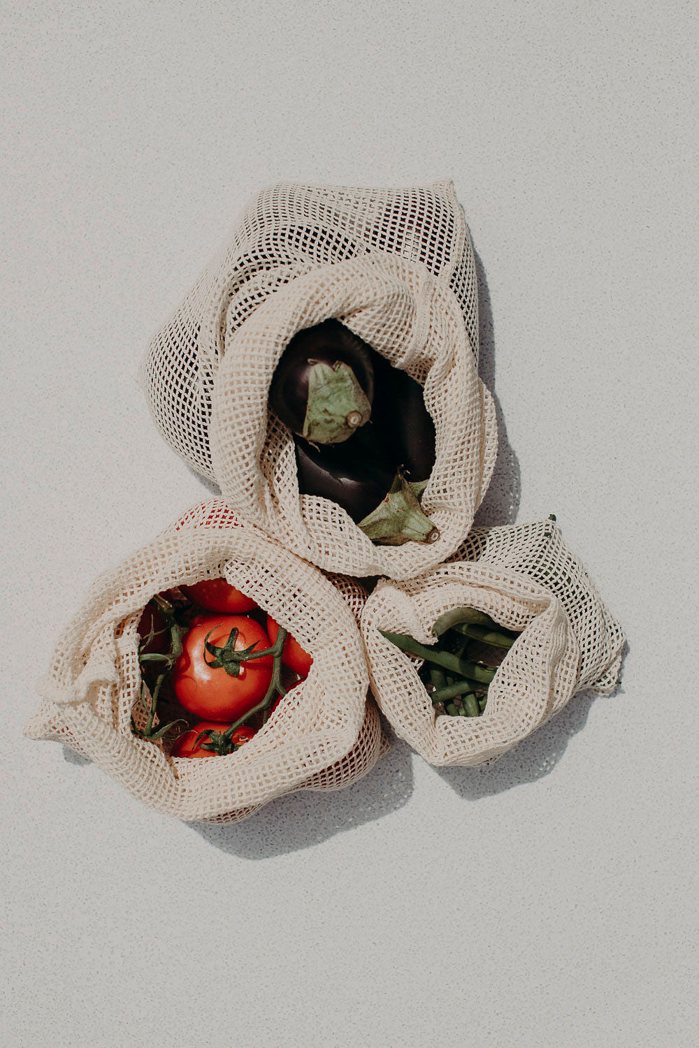 Mesh Produce Bags - Set of Three | Certified Organic Cotton